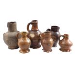 Lot stoneware jars