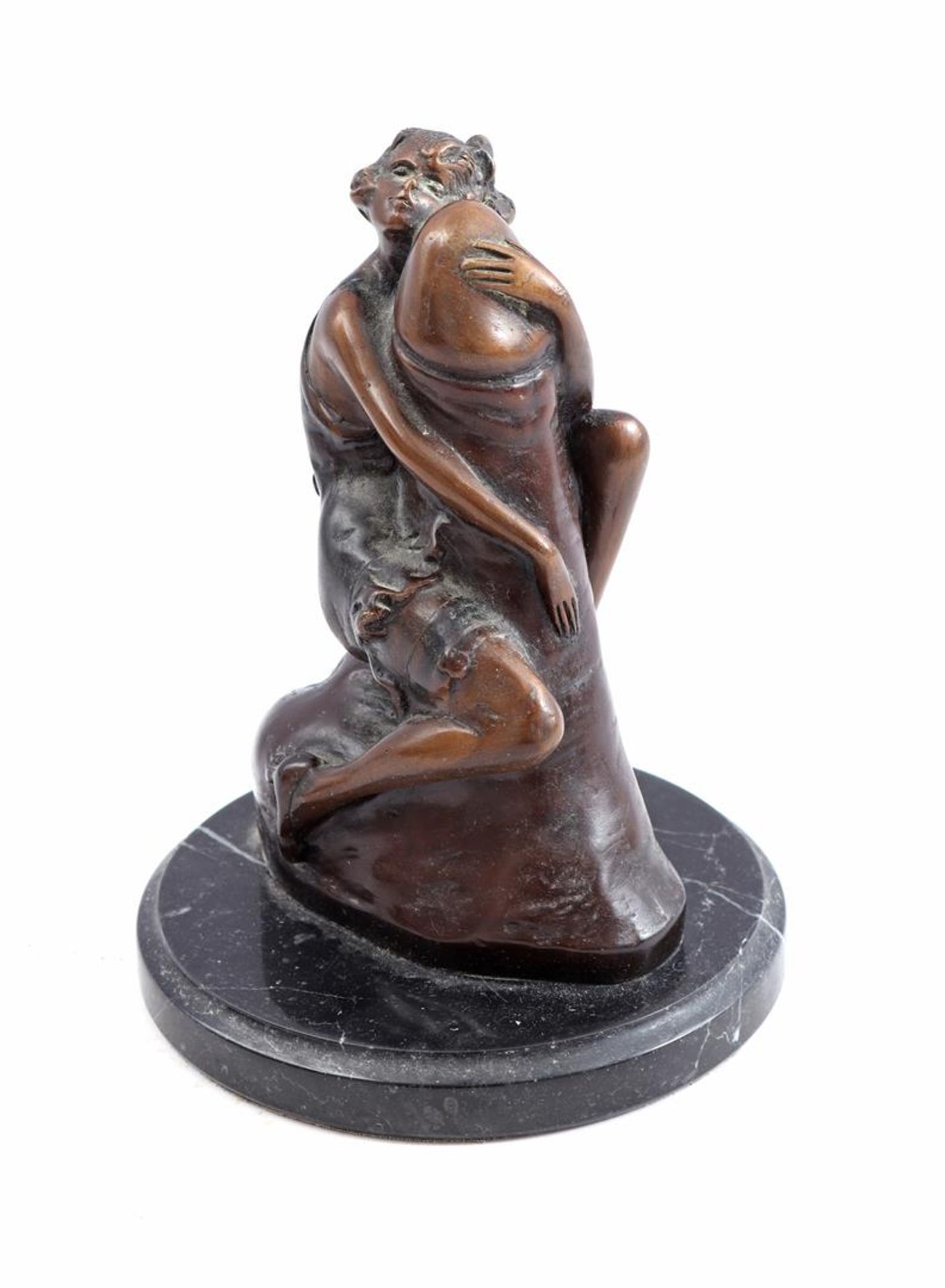 Bronze statue of a woman and phallus