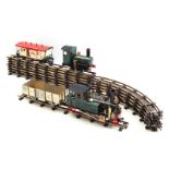 Lot toy locomotives and rails