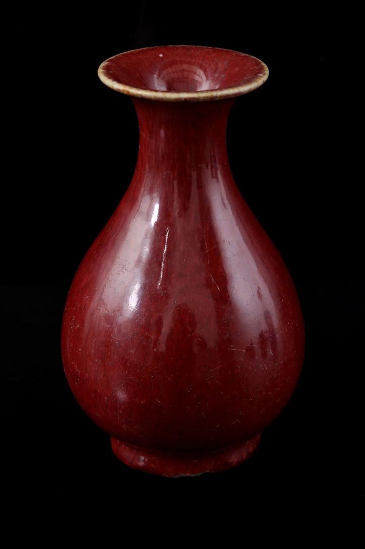 Sang de Boeuf porcelain baluster vase, China 20th
