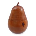 Fruitwood pear-shaped tobacco jar