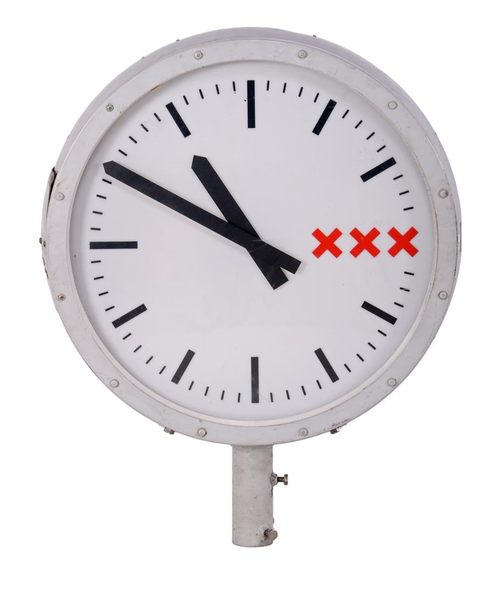 Metal mechanical industrial station clock - Image 2 of 2