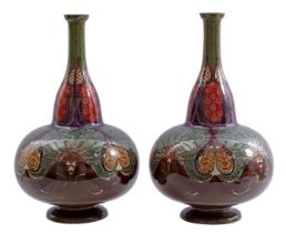 Rozenburg The Hague, 2 spherical vases