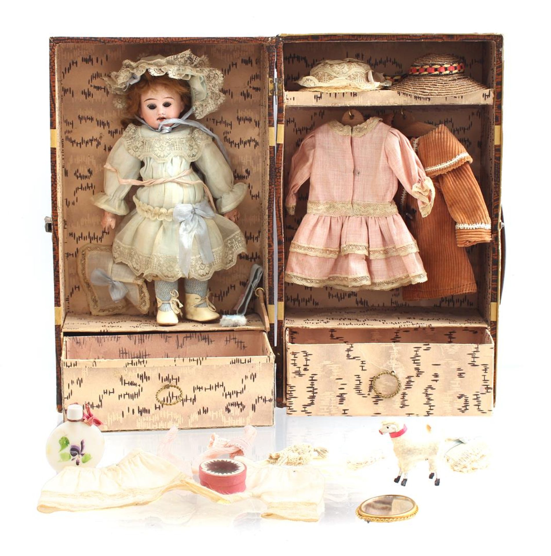 Porcelain doll in box