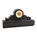 Black marble mantel clock