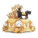 Brass mantel clock