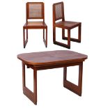 Teak dining room table and 2 chairs