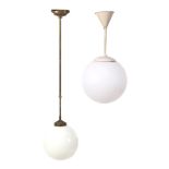 2 hanging lamps