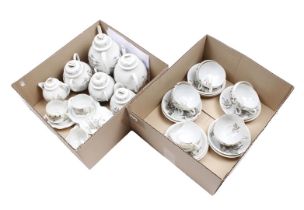 Lot eggshell porcelain tea set