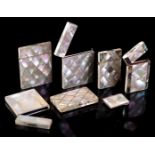 7 mother-of-pearl boxes