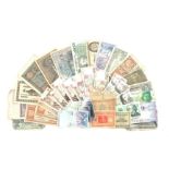 Lot various banknotes
