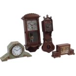 2 miniature wall clocks