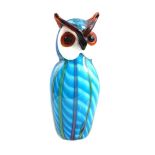 Polychrome glass owl