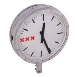 Metal mechanical industrial station clock