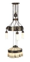 Copper Art Deco hanging lamp