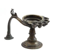 Bronze oil lamp