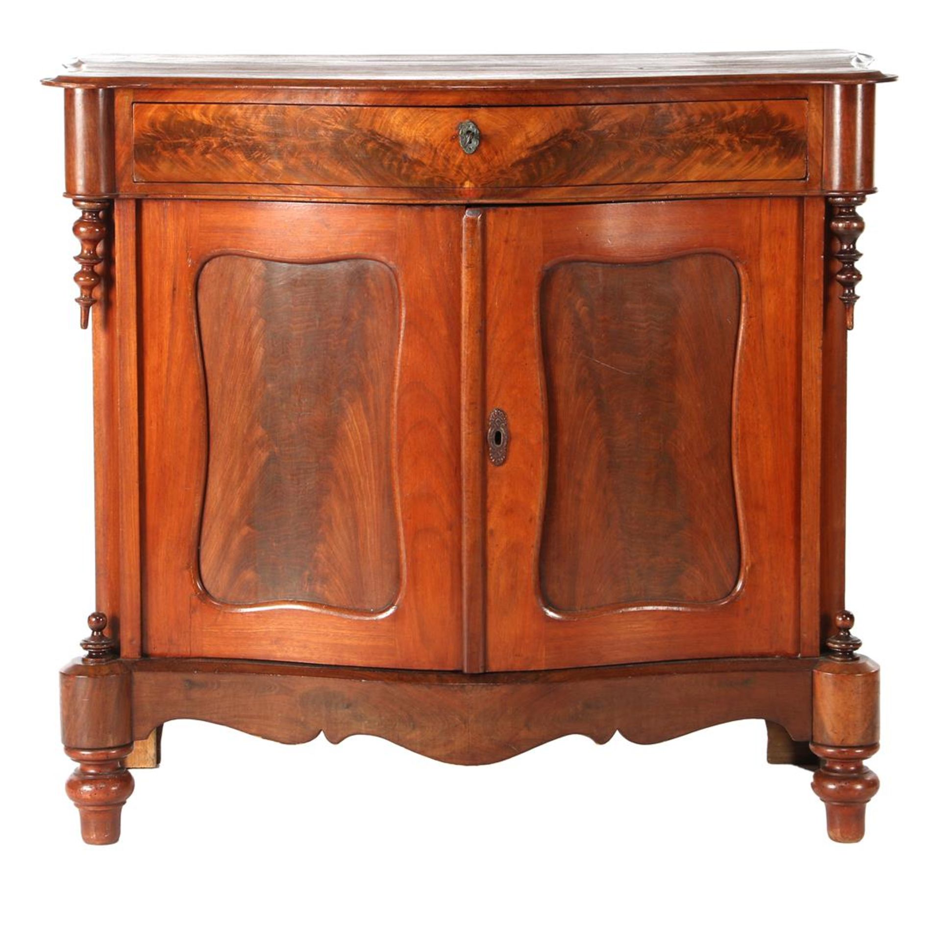 Mahogany veneer penant cabinet