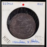 Silver Rijksdaalder coin, 1555