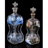 2 glass carafes