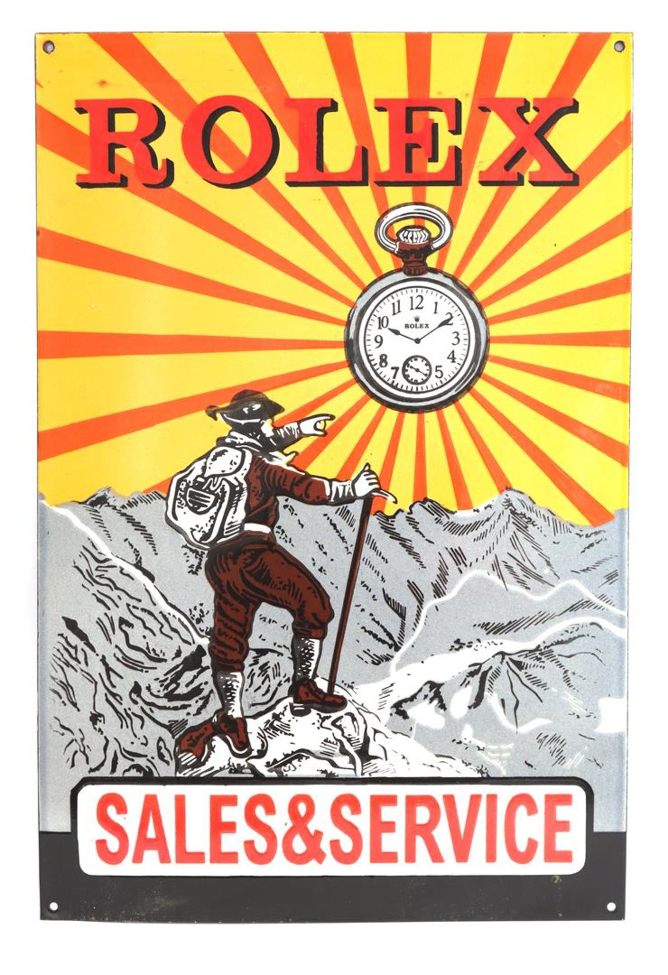 Enamel advertising sign 