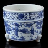Porcelain Transition-style brush pot, China 20th
