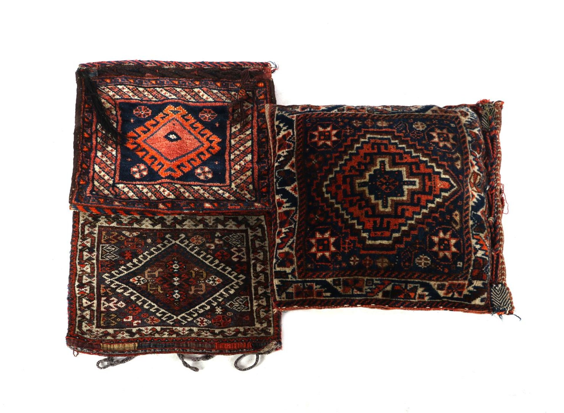 3 hand-knotted oriental cushions