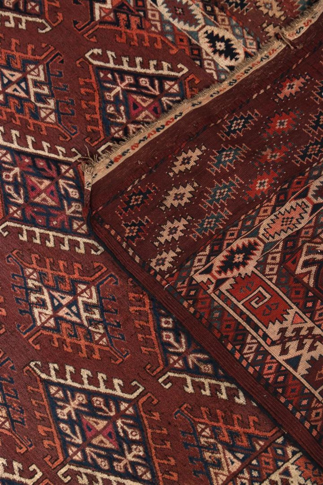 Hand-knotted oriental rug, Jamud, Turkmenistan - Image 5 of 5