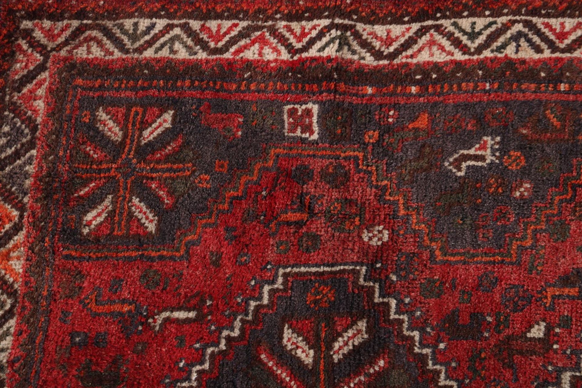 Hand-knotted oriental carpet, Shiraz - Image 3 of 4