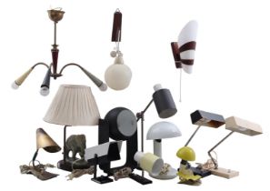 Lot mid-century lamps