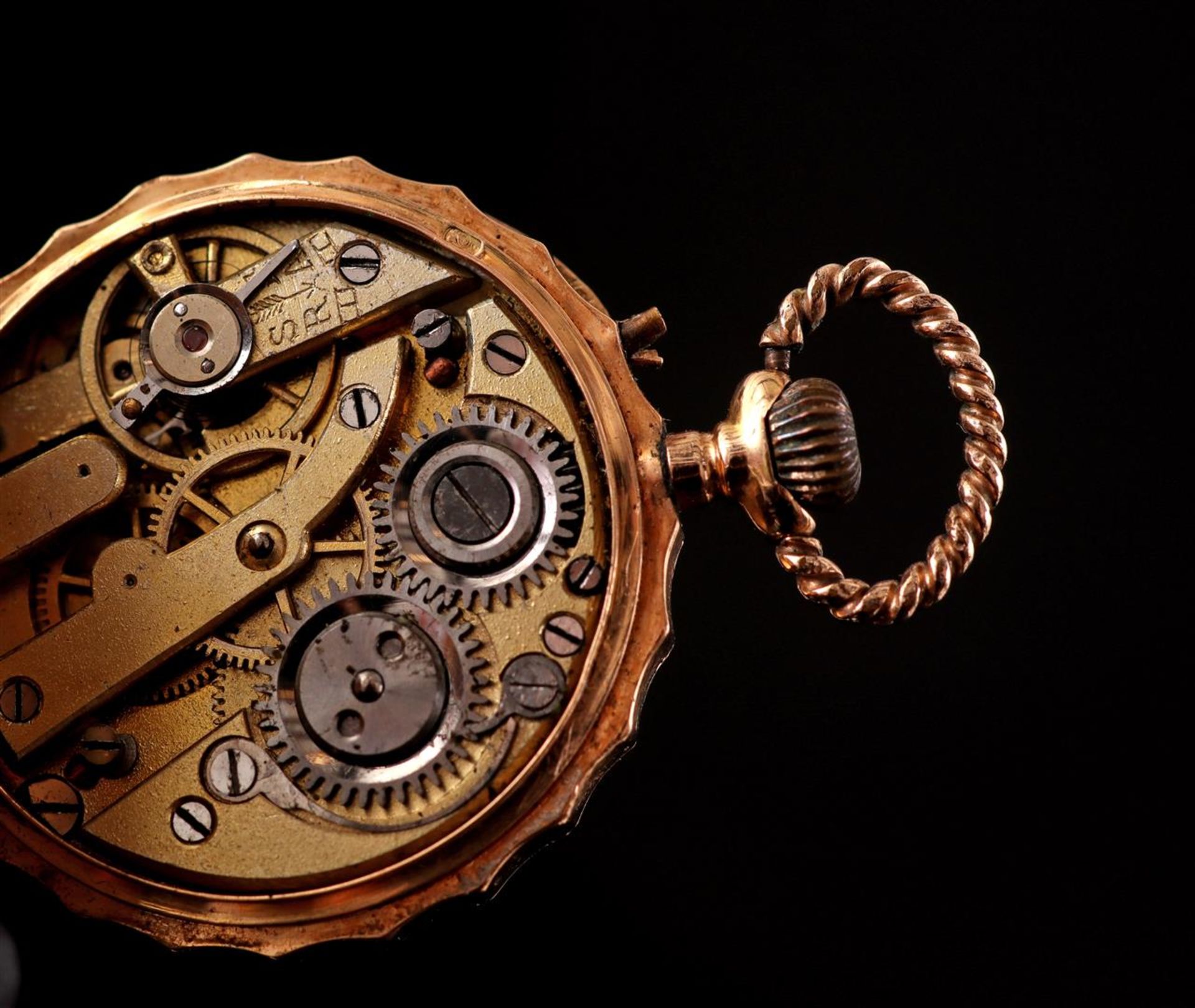 Pocket watch in gold case - Image 4 of 4
