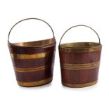 2 mahogany cup tea buckets