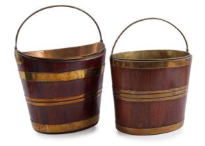 2 mahogany cup tea buckets