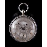 English pocket watch in silver case