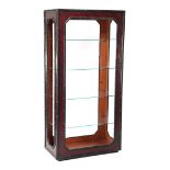 Teak wood with bamboo open display cabinet