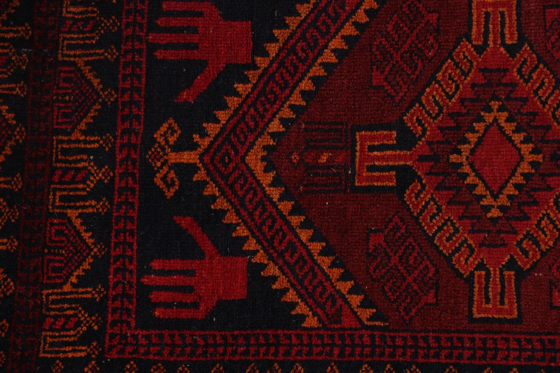 Hand-knotted oriental prayer rug, Afghan - Image 3 of 4