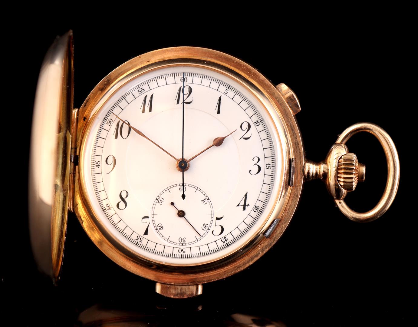 Pocket watch in gold case