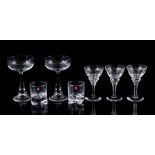 Lot various crystal glasses