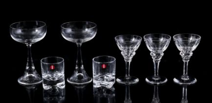 Lot various crystal glasses