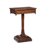 Oak Neo-Gothic side table
