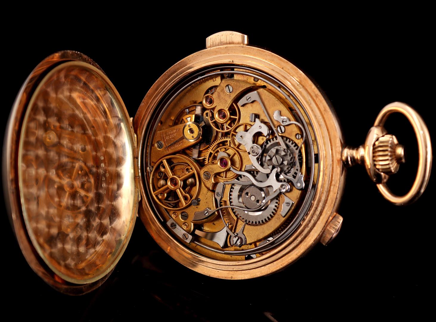 Pocket watch in gold case - Image 4 of 5