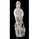 Blanc de Chine porcelain Guanyin, 20th