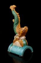 Glazed earthenware carp, 19th/20th