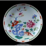 Porcelain Famille Verte dish, Qianlong