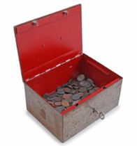 German coins in metal chest