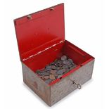 German coins in metal chest