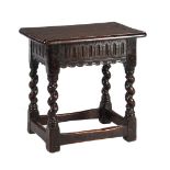 Antique oak "Joint stool"