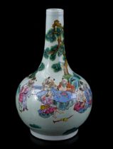 Porcelain Famille Rose baluster vase, 20th