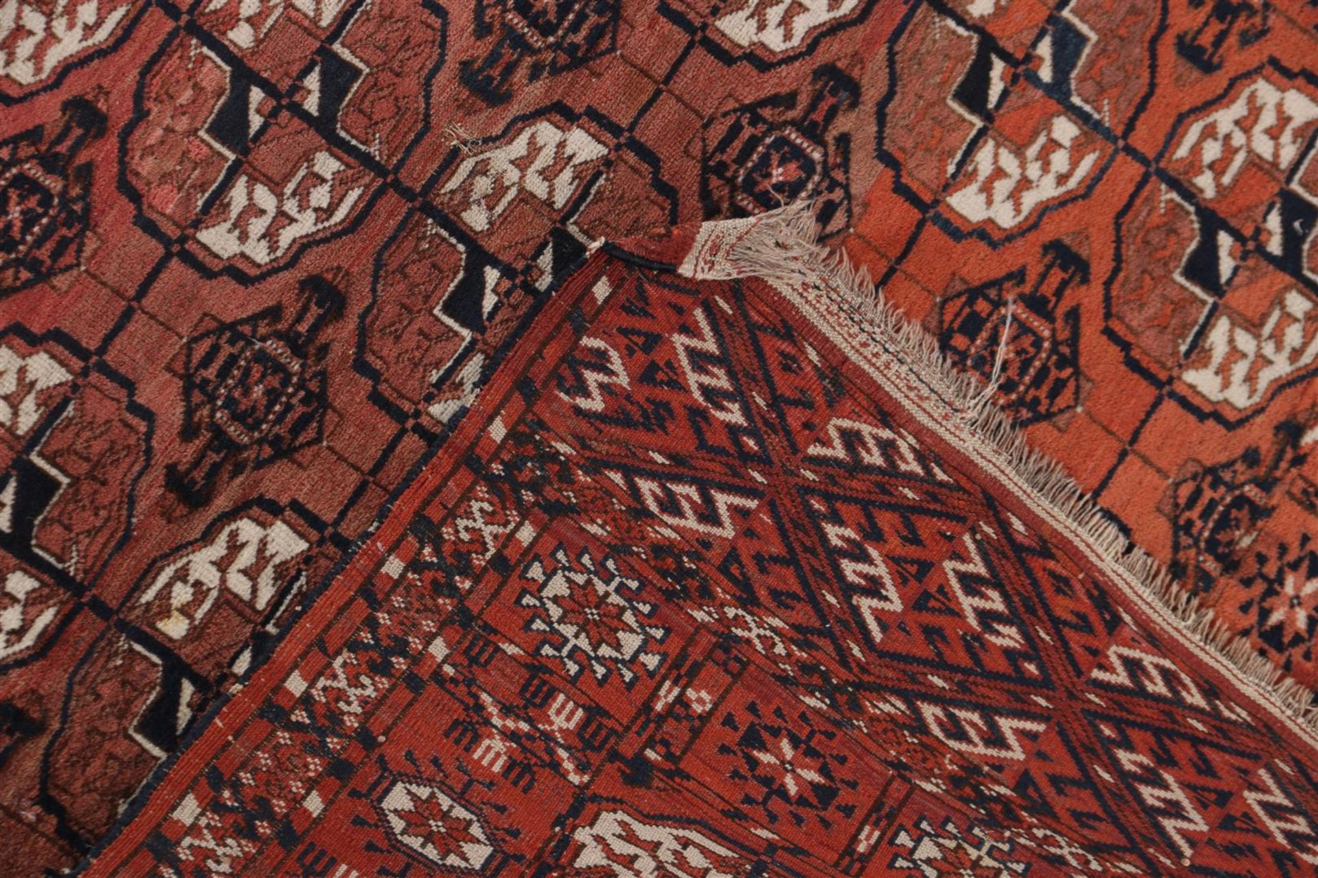 Hand-knotted oriental carpet, Turkaman - Image 4 of 4