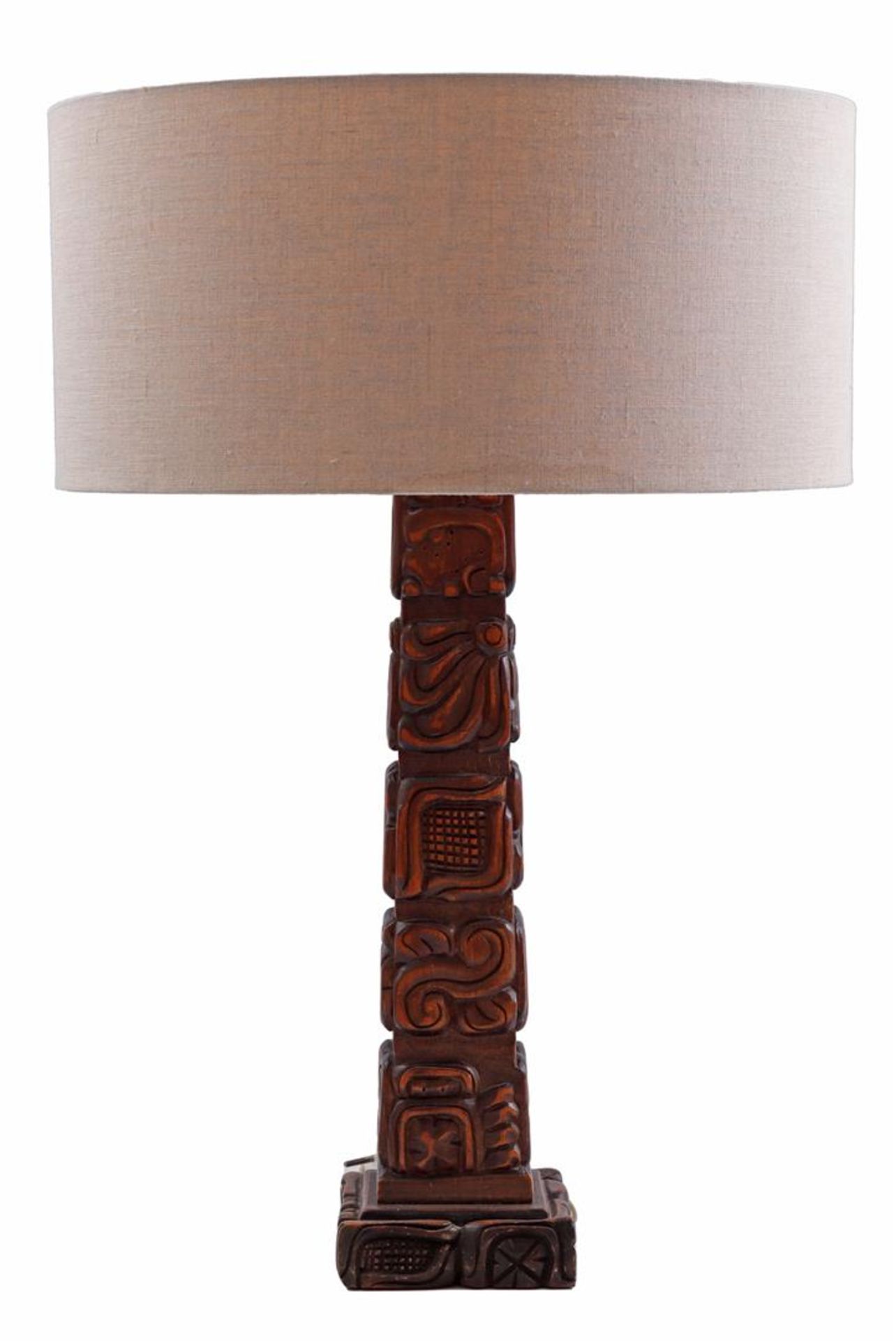 Mayan inspired table lamp