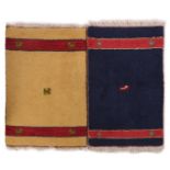 2 hand-knotted oriental carpets, Gabbeh India